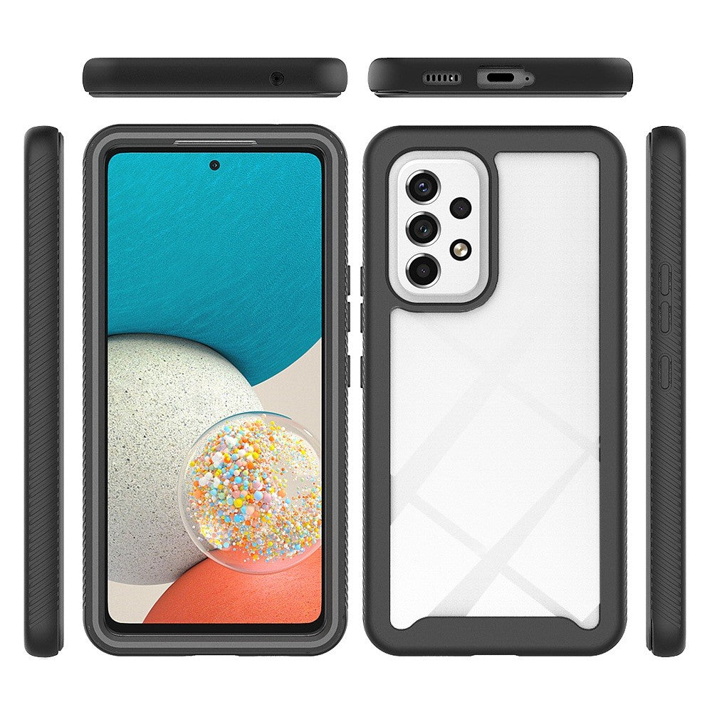 Til Samsung Galaxy A53 5G TPU Ramme PC + Akryl Bagside Hybrid Telefon Cover