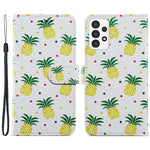 Til Samsung Galaxy A13 4G mønstertryk PU læderpung horisontalt stativ folio cover med håndrem