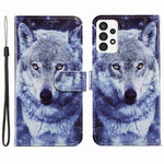 Til Samsung Galaxy A13 4G mønstertryk PU læderpung horisontalt stativ folio cover med håndrem