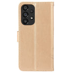 Til Samsung Galaxy A33 5G PU-læder smartphone-cover Stilfuldt præget pung med sommerfugle Anti-fald beskyttelse