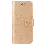 For Samsung Galaxy S22+ 5G Shockproof PU Leather Phone Case Imprint Butterflies Wallet Stand Design Magnetic Shell