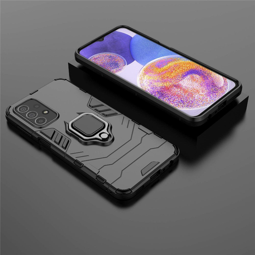 Ring Kickstand-mobilskal för Samsung Galaxy A23 4G / 5G (Global version), mjukt TPU + hårt PC-skyddande fallskydd