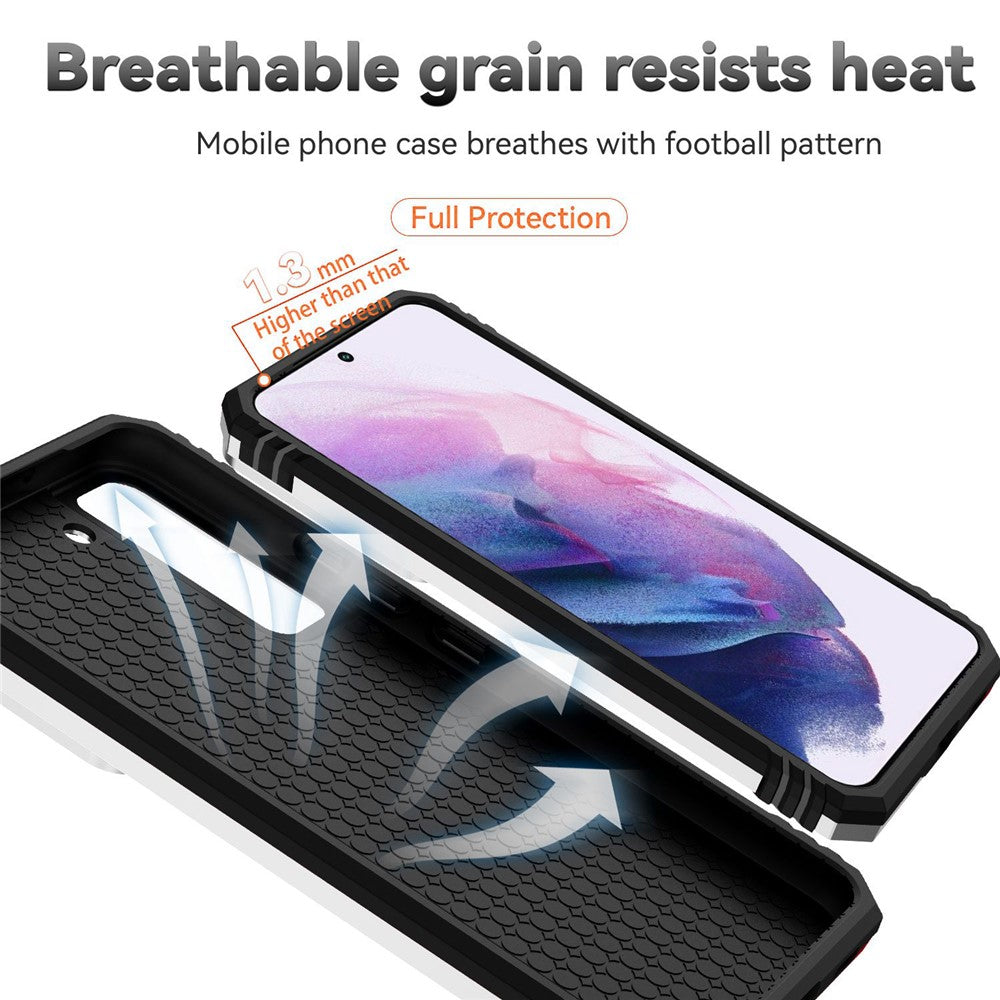 Samsung Galaxy S22 5G Kameraskyddsskal TPU + PC Halkfri Stötsäkert Skyddande mobilskal med Ringhållare Stöd