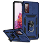 For Samsung Galaxy S20 FE 2022/S20 FE 4G/FE 5G/S20 Lite Slide Camera Protector PC + TPU Case Drop-resistant Kickstand Phone Shell