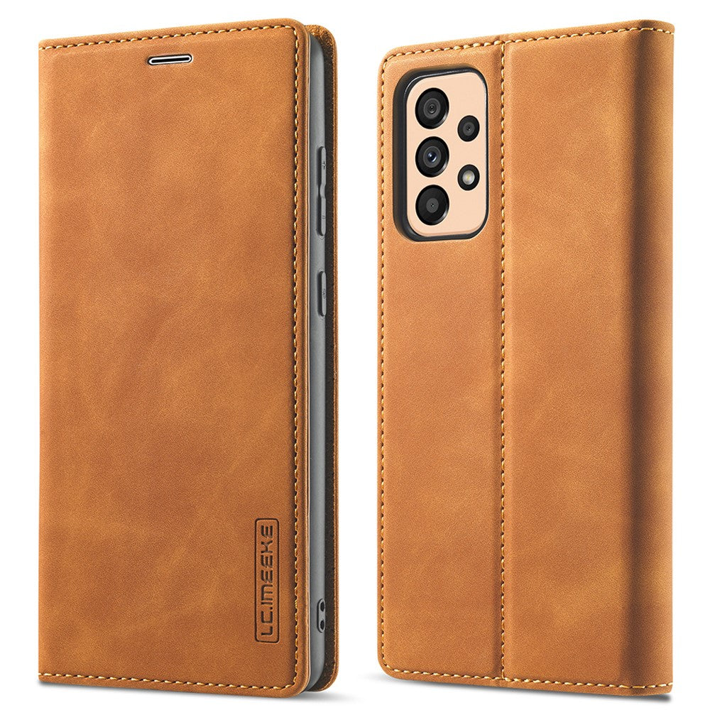LC.IMEEKE Pung Cover til Samsung Galaxy A33 5G, Folde Stand PU Læder Stærk Magnetisk Sugebeskyttende Cover