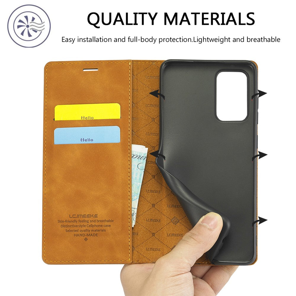 LC.IMEEKE Pung Cover til Samsung Galaxy A33 5G, Folde Stand PU Læder Stærk Magnetisk Sugebeskyttende Cover