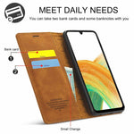 LC.IMEEKE Pung Cover til Samsung Galaxy A33 5G, Folde Stand PU Læder Stærk Magnetisk Sugebeskyttende Cover