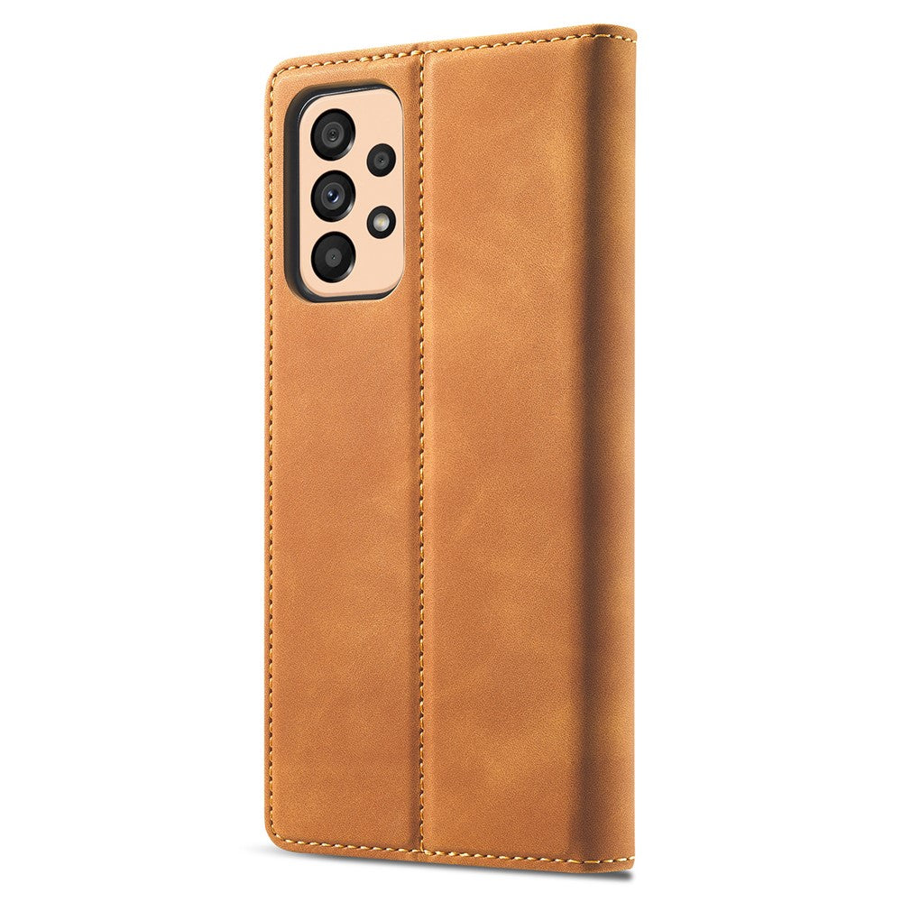 LC.IMEEKE Pung Cover til Samsung Galaxy A33 5G, Folde Stand PU Læder Stærk Magnetisk Sugebeskyttende Cover