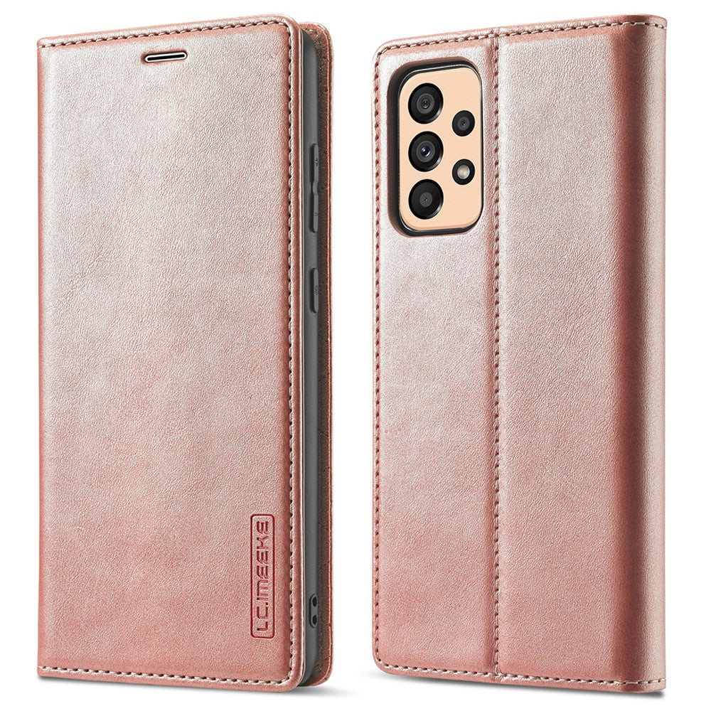 LC.IMEEKE Pung Cover til Samsung Galaxy A33 5G, Folde Stand PU Læder Stærk Magnetisk Sugebeskyttende Cover