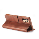 LC.IMEEKE Textured Leather Wallet Case for Samsung Galaxy A33 5G, Stand Function Magnetic Closure Shockproof Flip Folio Cover