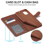 LC.IMEEKE Textured Leather Wallet Case for Samsung Galaxy A33 5G, Stand Function Magnetic Closure Shockproof Flip Folio Cover