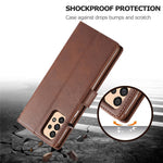 LC.IMEEKE Textured Leather Wallet Case for Samsung Galaxy A33 5G, Stand Function Magnetic Closure Shockproof Flip Folio Cover