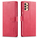 LC.IMEEKE Textured Leather Wallet Case for Samsung Galaxy A33 5G, Stand Function Magnetic Closure Shockproof Flip Folio Cover