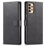 LC.IMEEKE Textured Leather Wallet Case for Samsung Galaxy A33 5G, Stand Function Magnetic Closure Shockproof Flip Folio Cover