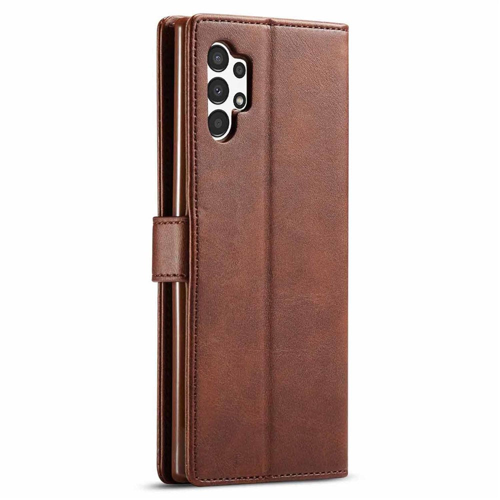 LC.IMEEKE Flipfodral för Samsung Galaxy A13 4G / A04 4G (164,4 x 76,3 x 9,1 mm), Texturerat PU-läder, stativ, stötsäkert TPU-innerskal