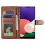 LC.IMEEKE Flipfodral för Samsung Galaxy A13 4G / A04 4G (164,4 x 76,3 x 9,1 mm), Texturerat PU-läder, stativ, stötsäkert TPU-innerskal