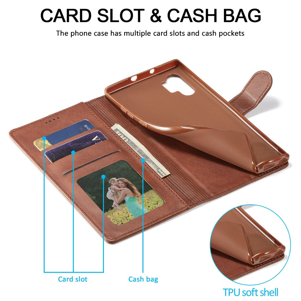 LC.IMEEKE Flipfodral för Samsung Galaxy A13 4G / A04 4G (164,4 x 76,3 x 9,1 mm), Texturerat PU-läder, stativ, stötsäkert TPU-innerskal