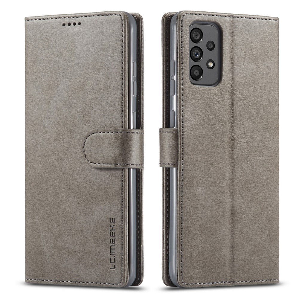 LC.IMEEKE til Samsung Galaxy A73 5G Tekstureret PU Læder Pung Flip Cover Magnetisk Lukning Stand Folio Telefon Etui