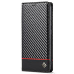 LC.IMEEKE Flip-plånboksfodral till Samsung Galaxy A13 4G / A04 4G (164,4 x 76,3 x 9,1 mm), PU-läder, kolfiberstruktur, stativ, magnetiskt, självabsorberande folio-skyddande mobilskal