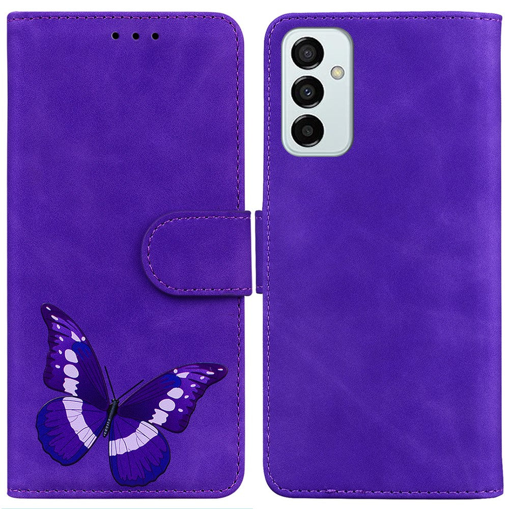For Samsung Galaxy M23 5G/F23 5G Printed Butterfly Pattern Wallet Case Folding Stand PU Leather Magnetic Protect Flip Cover