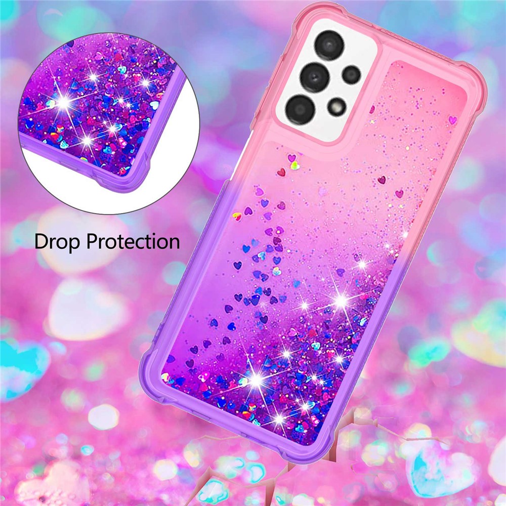 Til Samsung Galaxy A13 4G TPU-cover med gradient og quicksand-effekt til telefonens bagside