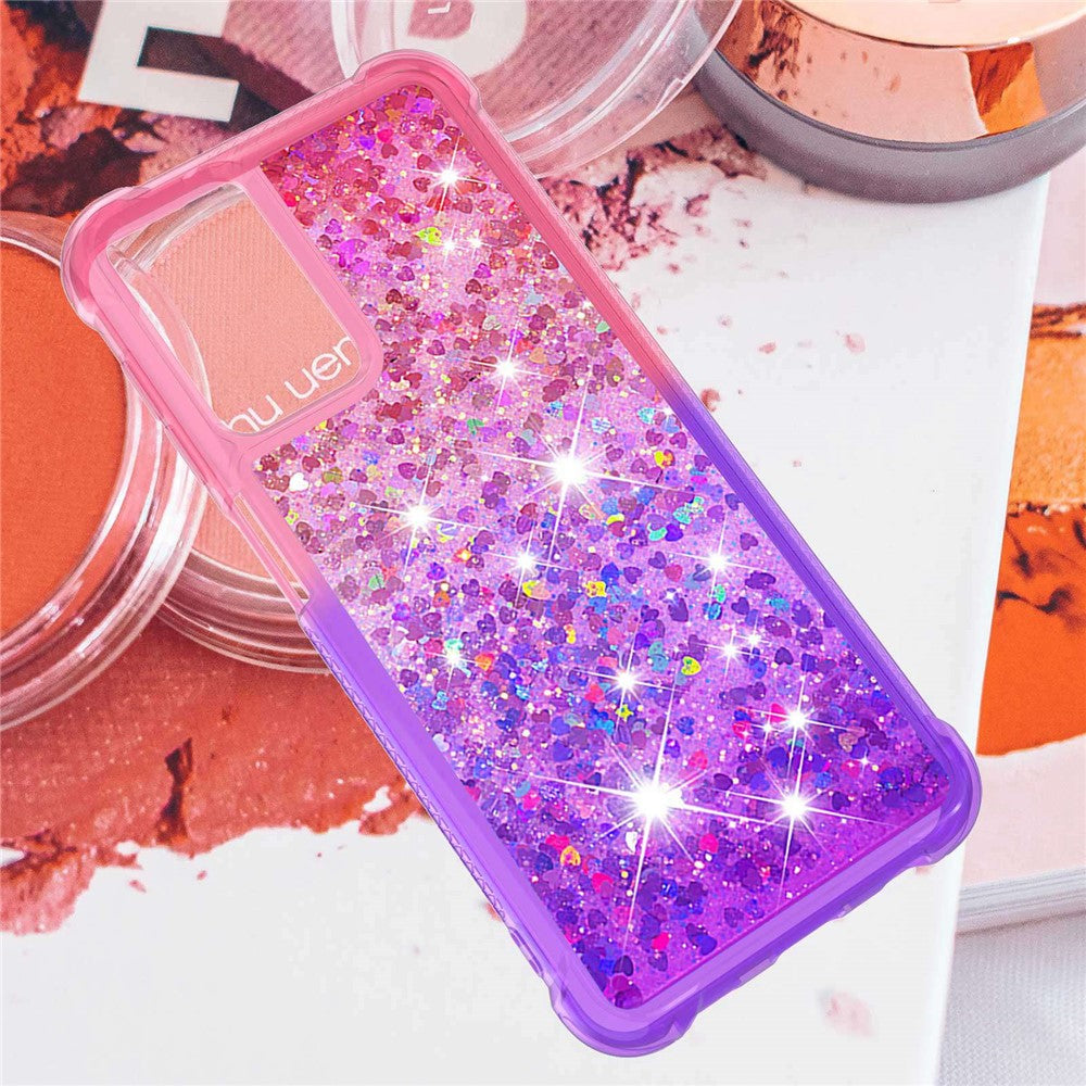 Til Samsung Galaxy A13 4G TPU-cover med gradient og quicksand-effekt til telefonens bagside