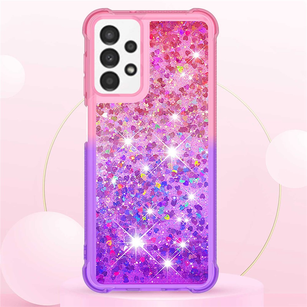 Til Samsung Galaxy A13 4G TPU-cover med gradient og quicksand-effekt til telefonens bagside