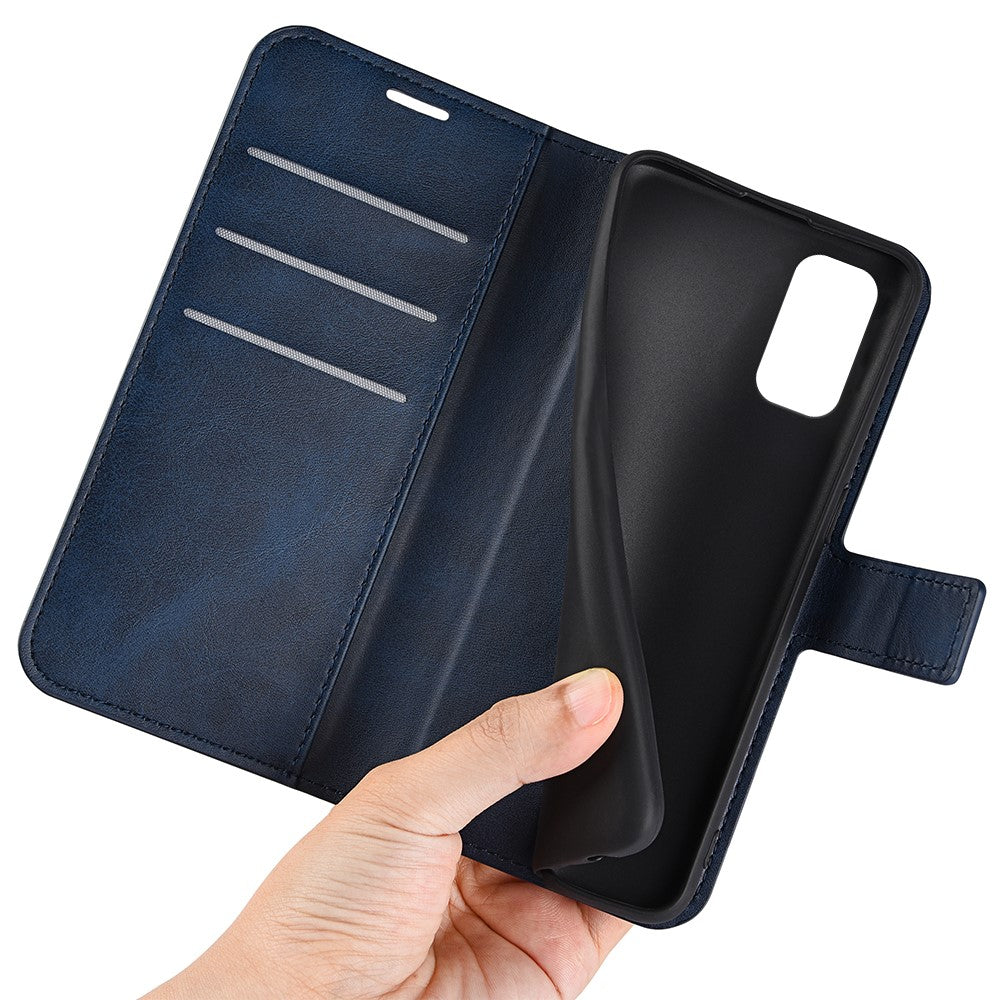 For Samsung Galaxy M23 5G/F23 5G Anti-slip Textured PU Leather Cover Stand Feature Magnetic Closure Shockproof Flip Wallet Case