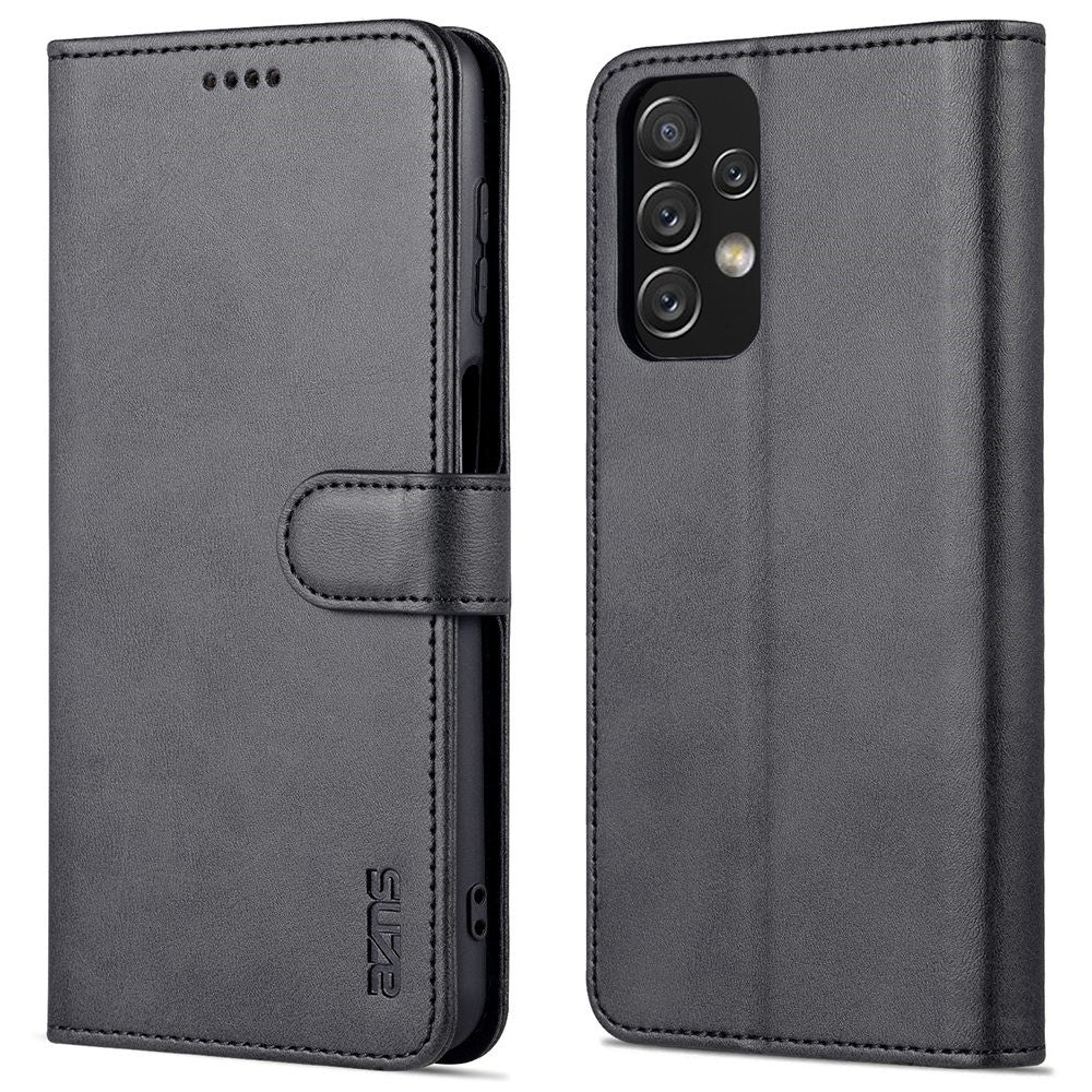 AZNS Shockproof Phone Case for Samsung Galaxy A23 4G / 5G (Global Version) PU Leather Anti-dust Folio Flip Cover Wallet Phone Case with Stand