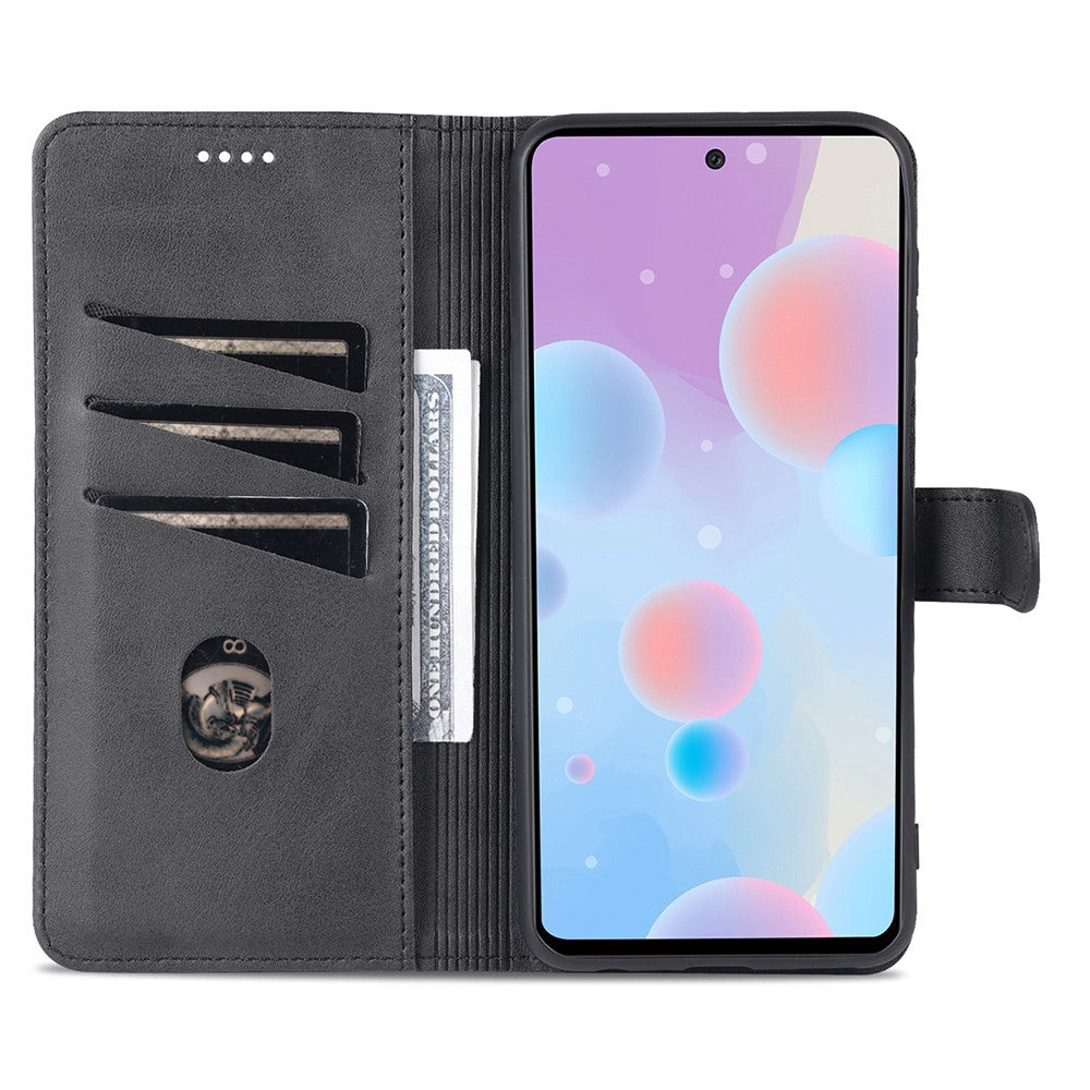 AZNS Shockproof Phone Case for Samsung Galaxy A23 4G / 5G (Global Version) PU Leather Anti-dust Folio Flip Cover Wallet Phone Case with Stand