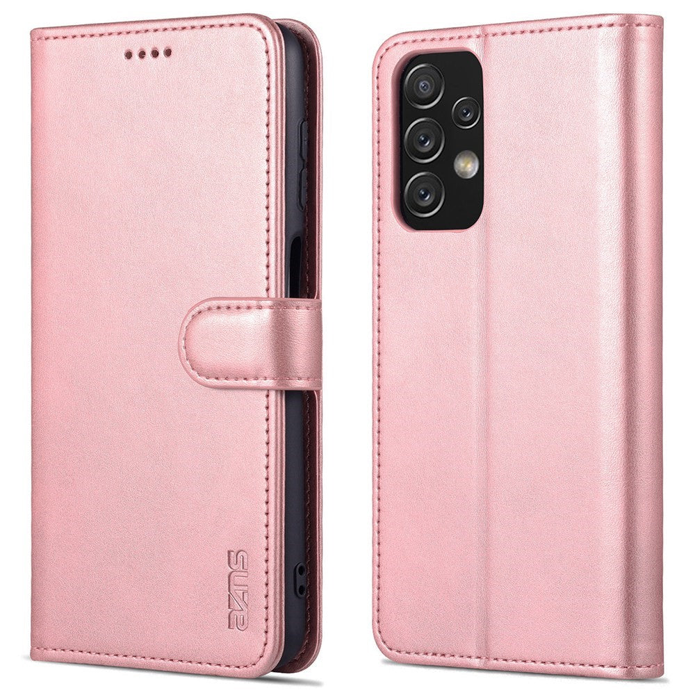 AZNS Shockproof Phone Case for Samsung Galaxy A23 4G / 5G (Global Version) PU Leather Anti-dust Folio Flip Cover Wallet Phone Case with Stand