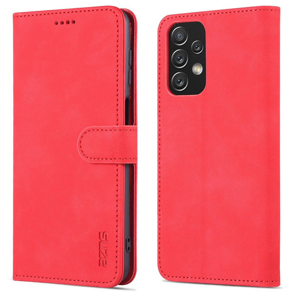 AZNS Shockproof Phone Case for Samsung Galaxy A23 4G / 5G (Global Version) PU Leather Anti-dust Folio Flip Cover Wallet Phone Case with Stand