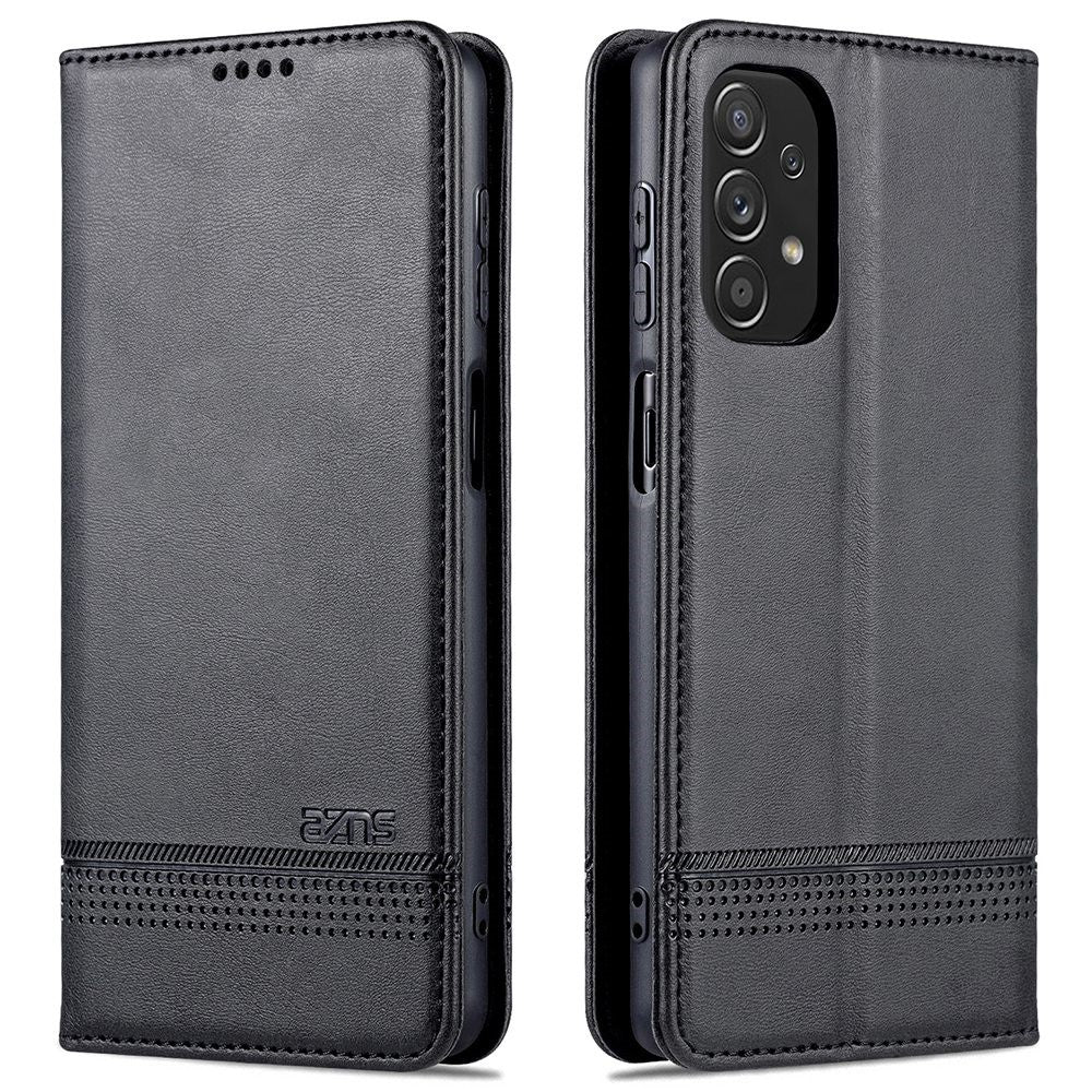 AZNS Wallet Phone Case for Samsung Galaxy A23 4G / 5G (Global Version) PU Leather Folio Flip Cover Magnetic Closure Textured Phone Protector with Stand