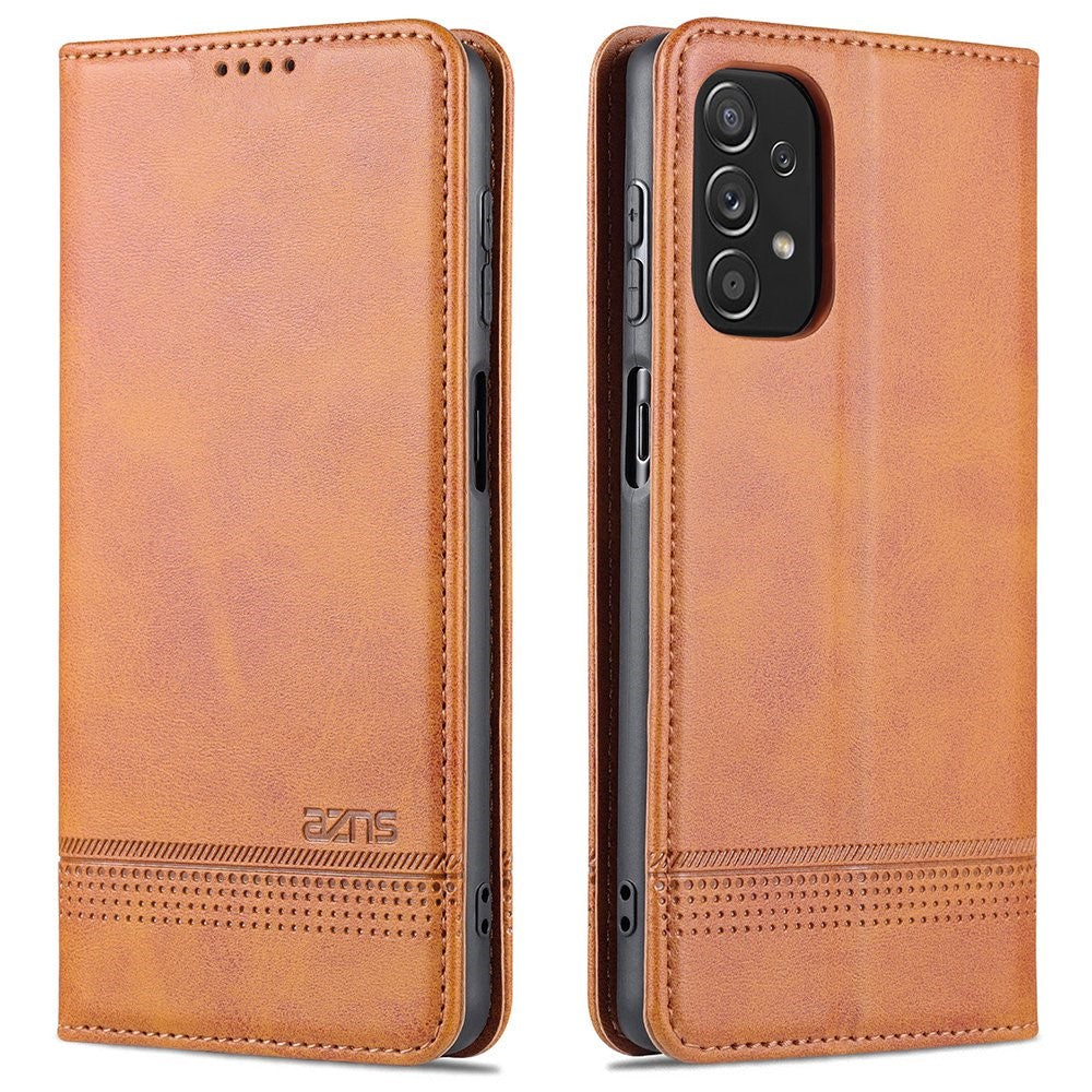 AZNS Wallet Phone Case for Samsung Galaxy A23 4G / 5G (Global Version) PU Leather Folio Flip Cover Magnetic Closure Textured Phone Protector with Stand