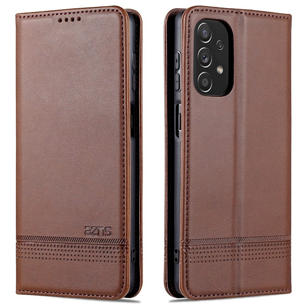 AZNS Wallet Phone Case for Samsung Galaxy A23 4G / 5G (Global Version) PU Leather Folio Flip Cover Magnetic Closure Textured Phone Protector with Stand
