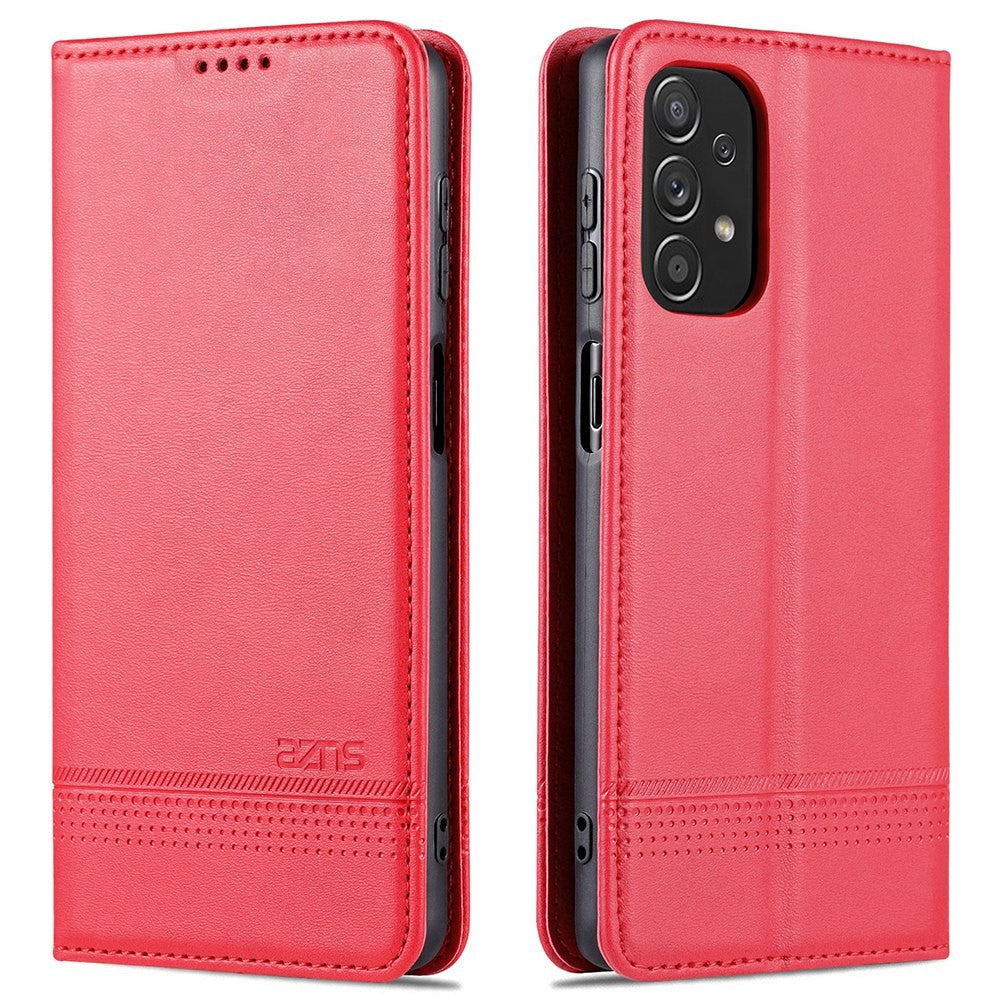 AZNS Wallet Phone Case for Samsung Galaxy A23 4G / 5G (Global Version) PU Leather Folio Flip Cover Magnetic Closure Textured Phone Protector with Stand