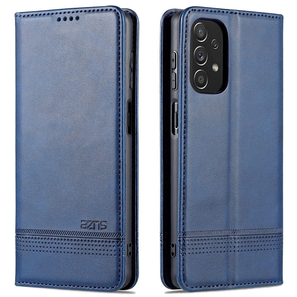 AZNS Wallet Phone Case for Samsung Galaxy A23 4G / 5G (Global Version) PU Leather Folio Flip Cover Magnetic Closure Textured Phone Protector with Stand