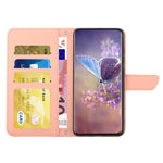 For Samsung Galaxy S21 4G/5G PU Leather Book Wallet Case Full Body Butterfly Flower Pattern Imprinted Skin-touch Feeling Stand Function Cover with Strap