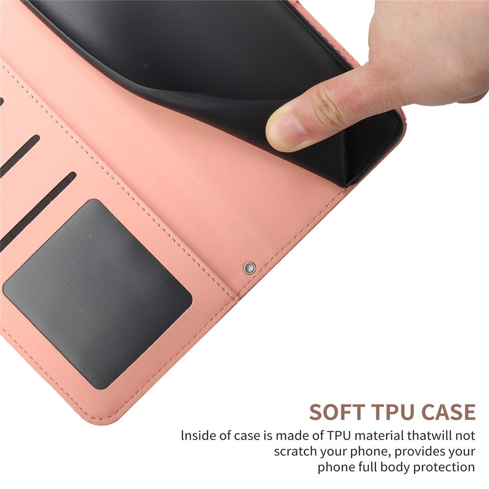 For Samsung Galaxy S21 4G/5G PU Leather Book Wallet Case Full Body Butterfly Flower Pattern Imprinted Skin-touch Feeling Stand Function Cover with Strap