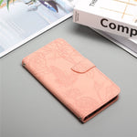 For Samsung Galaxy S21 4G/5G PU Leather Book Wallet Case Full Body Butterfly Flower Pattern Imprinted Skin-touch Feeling Stand Function Cover with Strap