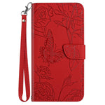For Samsung Galaxy S20 Plus 4G/5G Butterfly Flower Pattern Imprinted Folding Stand Case Skin-touch Feeling PU Leather Wallet Style Flip Cover with Strap