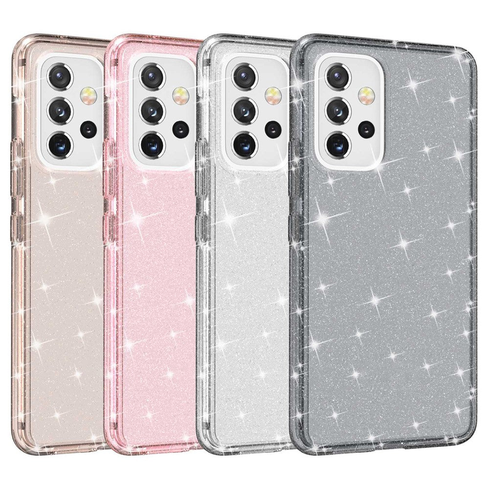 For Samsung Galaxy A53 5G Stylish Glitter Phone Case PC + TPU Clear Thicken Anti-drop Cover