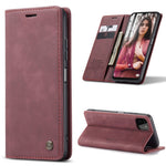 CASEME 013-serien dammtät mobilskal för Samsung Galaxy A22 5G (EU-version), självabsorberande PU-läder + TPU plånbok vikbart stativ mobilmobilskal