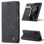 CASEME 013 Series Magnetic Smartphone Cover for Samsung Galaxy M51, PU Leather Wallet Foldable Stand Phone Case