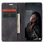 CASEME 013 Series Magnetic Smartphone Cover for Samsung Galaxy M51, PU Leather Wallet Foldable Stand Phone Case