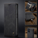 CASEME 013 Series Magnetic Smartphone Cover for Samsung Galaxy M51, PU Leather Wallet Foldable Stand Phone Case