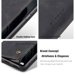 CASEME 013 Series Magnetic Smartphone Cover for Samsung Galaxy M51, PU Leather Wallet Foldable Stand Phone Case