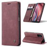 CASEME 013 Series Magnetic Smartphone Cover for Samsung Galaxy M51, PU Leather Wallet Foldable Stand Phone Case