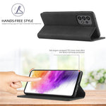 LC.IMEEKE Plånboksfodral till Samsung Galaxy A73 5G, Reptåligt, Välskyddat Stativ i PU-läder, Starkt Magnetiskt Sugkraftsfodral för mobil