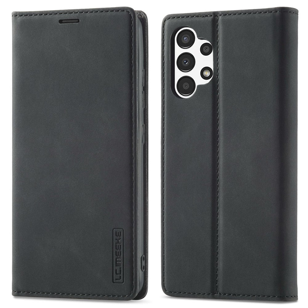 LC.IMEEKE Starkt magnetiskt sugsäcksskal för Samsung Galaxy A13 4G / A04 4G (164,4 x 76,3 x 9,1 mm), Välskyddat fallskyddande PU-läderfodral för mobil
